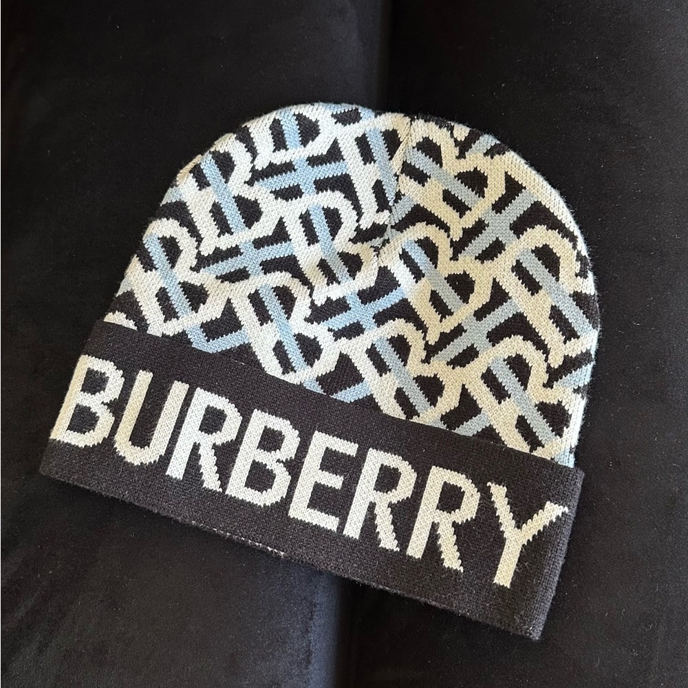 Burberry Monochrome Patterned Beanie